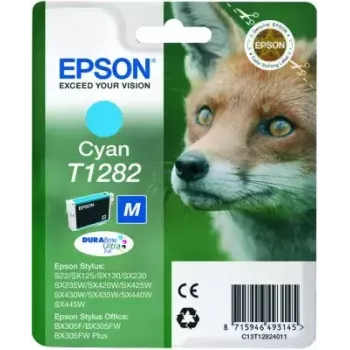 Epson Fox Singlepack Cyan T1282 DURABrite Ultra tinte