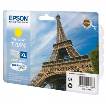 Epson Eiffel Tower kasetne XL Yellow 2k, augstas ietilpības, dzeltena, pigmenta tinte, 21.3 ml, 1 gab.