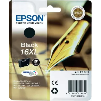 Epson 16XL DURABrite Ultra melna tintes kasetne (viena)