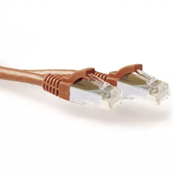 ACT Brown 20.00 metru SFTP CAT6A savienojuma kabelis ar aizsargātiem RJ45 savienotājiem