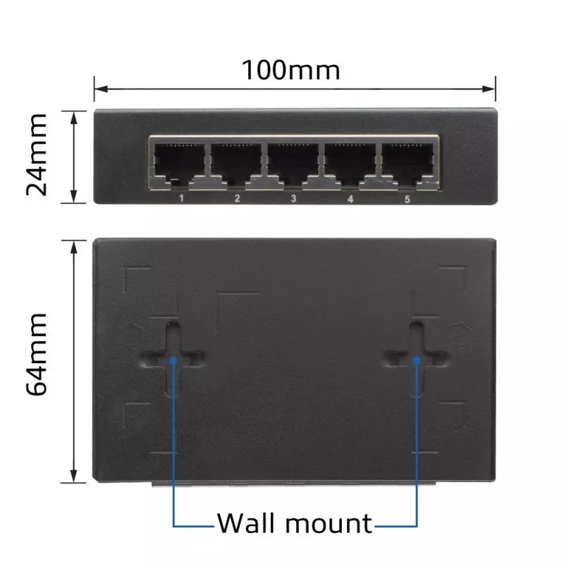 Nepārvaldāms slēdzis ACT AC4415 Gigabit Ethernet 5 porti 10 Gbit/s