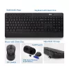 ACT bezvadu tastatūras un peles komplekts (AZERTY), klusie taustiņi, videi draudzīgs, izgatavots no pārstrādātiem materiāliem
