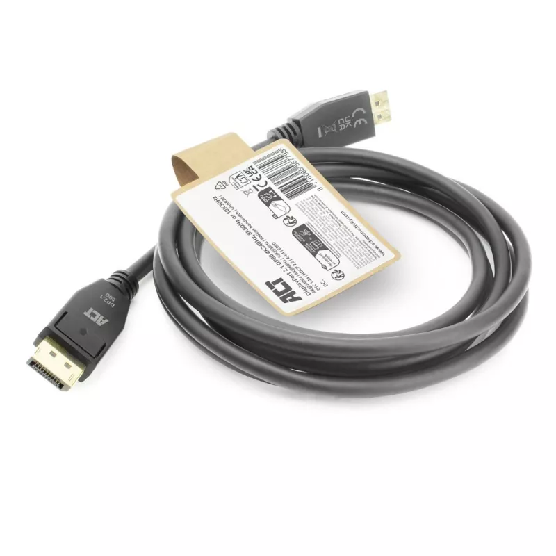 ACT AK4081 DisplayPort kabelis 1 m Melns
