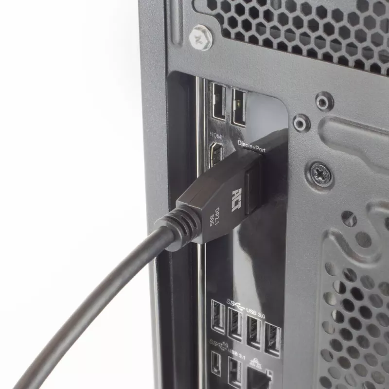 ACT AK4082 DisplayPort kabelis 2 m Melns