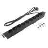 ACT pagarinātājs PDU 19 inch CEE7/7 ar 9 F tipa kontaktligzdām, 3m H05VV-F 3G1.5