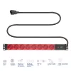 Strāvas sadalītājs ACT PD3004 19 collu C14 IEC60320 ar 8 F tipa ligzdām, 3 m H05VV-F 3G1.0, 230 V 10 A