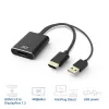 ACT AC7536 video kabeļa adapteris 0.24 m HDMI + USB DisplayPort Melns