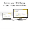 ACT AC7536 video kabeļa adapteris 0.24 m HDMI + USB DisplayPort Melns