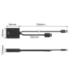 ACT AC7536 video kabeļa adapteris 0.24 m HDMI + USB DisplayPort Melns