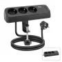 ACT AC2480 Galda barošanas bloks ar 3 F tipa kontaktligzdām, 30W Power Delivery, USB Type-C/A portiem, kabeļa garums 1,5 m