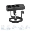 ACT AC2480 Galda barošanas bloks ar 3 F tipa kontaktligzdām, 30W Power Delivery, USB Type-C/A portiem, kabeļa garums 1,5 m