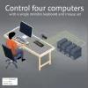 ACT 4 portu DisplayPort KVM slēdzis 4K@60Hz