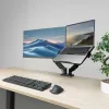 ACT Universāls klēpjdatora paliktnis monitora rokām, Melns, Tērauds, 29.5 cm (11.6 collas), 43.9 cm (17.3 collas), 9 kg, 75 x 75 mm