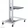 Neomounts PLASMA-M1800E TV ratiņi 27-70 collas, Sudraba, Pārnēsājams grīdas statīvs, Tērauds, 50 kg, 68.6 cm (27 inch), 177.8 cm (70 inch)
