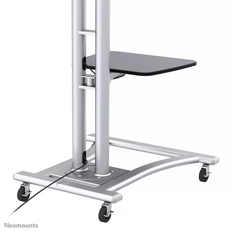 Neomounts PLASMA-M1800E TV ratiņi 27-70 collas, Sudraba, Pārnēsājams grīdas statīvs, Tērauds, 50 kg, 68.6 cm (27 inch), 177.8 cm (70 inch)
