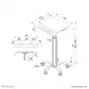 Neomounts MED-M050 medicīnas mobilā darbstacija 10-18 collu – gāzes atspere