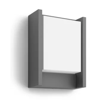Āra sienas lampa Philips myGarden Arbour 6W LED, alumīnijs, melna, 220–240V, 75×166×166 mm