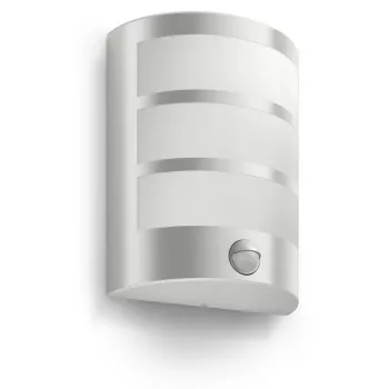 Āra sienas lampa Philips myGarden Python 5.5W LED, nerūsējošais tērauds/balts, IR sensors, 220–240V