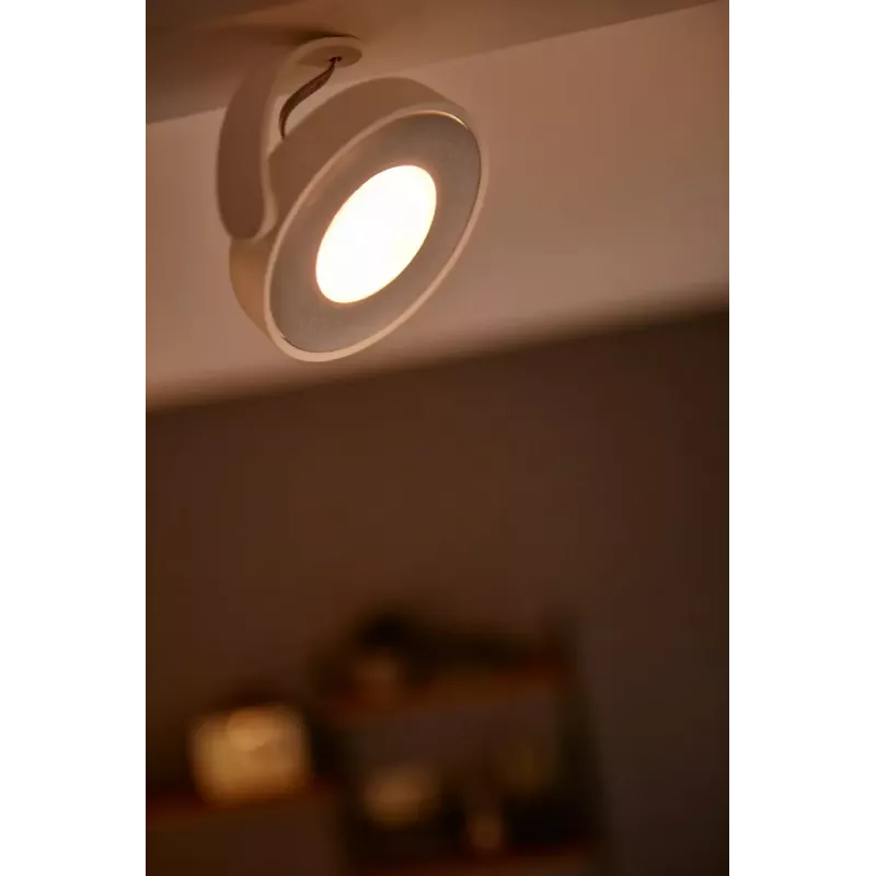 Philips WarmGlow LED Clockwork griestu/sienas prožektors 4x LED, 18W, 2700K, 2000 lm, regulējams, IP20, balts
