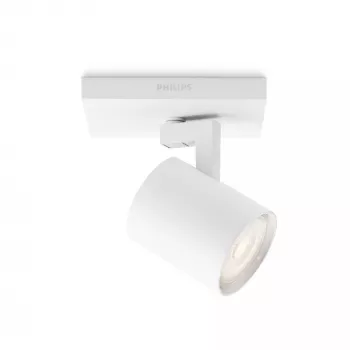 Philips myLiving virsmas montāžas prožektors 5309031P0, GU10 LED 3.5W, 2700K, 255 lm, balts, dimmējams