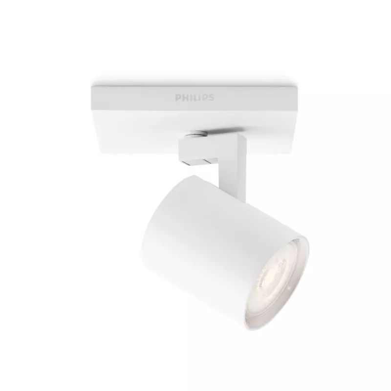 Philips myLiving virsmas montāžas prožektors 5309031P0, GU10 LED 3.5W, 2700K, 255 lm, balts, dimmējams