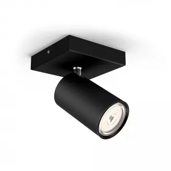 Philips myLiving Kosipo griestu/sienas prožektors, GU10, 1 LED spuldze, melns