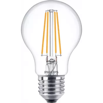 Philips Filament Spuldze Caurspīdīga 60W A60 E27 x3, 7 W, 60 W, E27, 806 lm, 15000 h, Silta balta