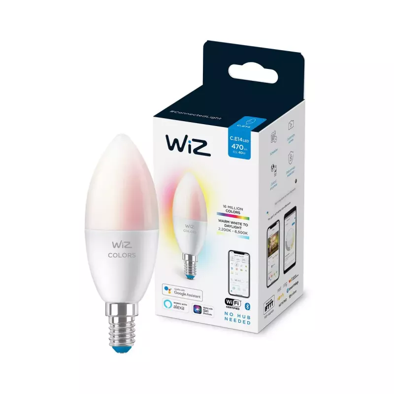 Viedā spuldze WiZ Candle 40 W C37 E14 Wi-Fi White Energy Class F