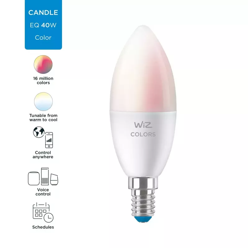 Viedā spuldze WiZ Candle 40 W C37 E14 Wi-Fi White Energy Class F