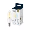 Smart spuldze WiZ Filament Candle caurspīdīga 4.9W C35 E14 Wi-Fi Balta
