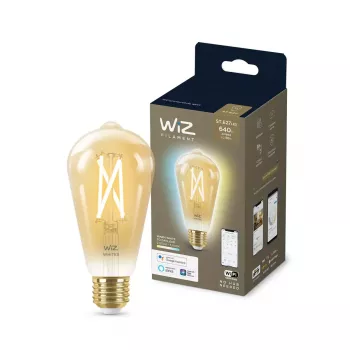 Viedā spuldze WiZ Filament Bulb dzintara 6.7W ST64 E27 Wi-Fi Zelts