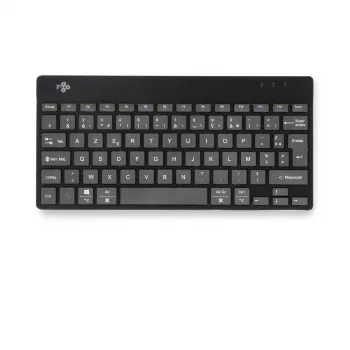 R-Go Tools Ergonomiskā tastatūra R-Go Compact Break, kompakta tastatūra ar pārtraukuma programmatūru, AZERTY (FR), Bluetooth, melna