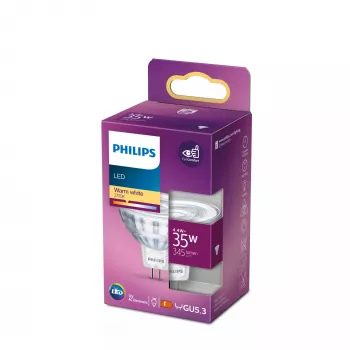 LED spuldze Philips Spot MR16 GU5.3 4.4W (345 lm) 2700K silta balta, CRI 80, 36° stars
