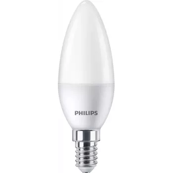 Philips Candle & Lustre, 4.9 W, 40 W, E14, 470 lm, 15000 h, Silta balta