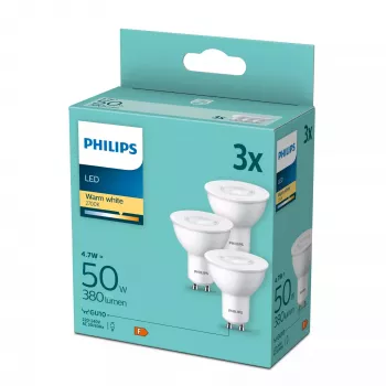 Philips Spot LED PAR16 GU10 4.7W 380lm 2700K 36° x3