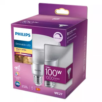 Philips Reflector LED PAR38 E27 13W 100W ekvivalents, 1000 lm, 2700K, silta balta