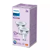 Philips Spot PAR16 GU10 2x, 4.6W, 50W ekv., 390 lm, 15000 h, vēsi balta