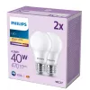 Philips LED spuldze 40W A60 E27 x2, 4.9 W, 40 W, E27, 470 lm, 15000 h, Silta balta