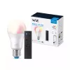 WiZ viedā spuldze 8W (ekv. 60W) A60 E27 x1 + tālvadības pults, Wi-Fi/Bluetooth, balta