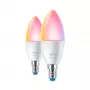 WiZ C37 LED sveces spuldze 4,9 W E14 Wi-Fi 2 gab. komplekts