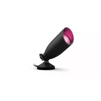Signify WiZ Ground Spot Extension — viedā sienas lampa, melna, LED, 12 V, 74×202×3000 mm