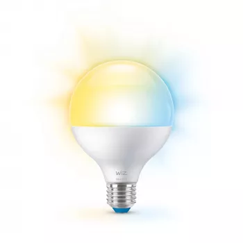 WiZ Globe 75W G95 E27 viedā spuldze, Wi-Fi/Bluetooth, balta