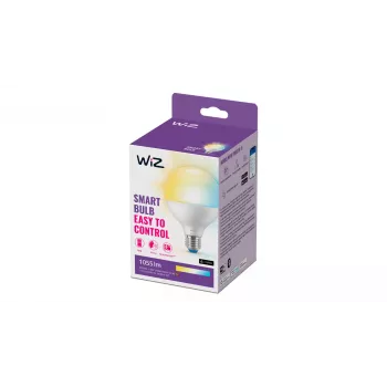 WiZ Globe 75W G95 E27 viedā spuldze, Wi-Fi/Bluetooth, balta