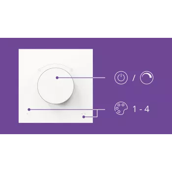 WiZ viedais pagriežamais slēdzis Philips Wireless Wi-Fi Balts Battery 5V