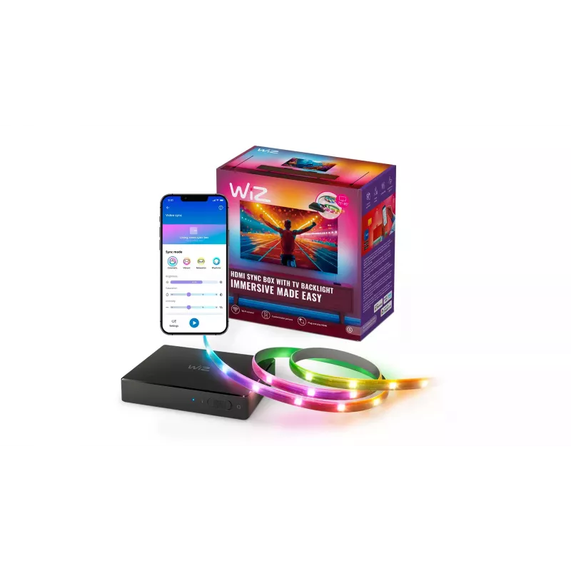 WiZ viedā apgaismojuma komplekts 21 W, Wi-Fi/Bluetooth, melns
