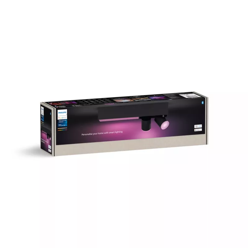 Philips Hue White and colour ambience Centris 2-punktu griestu lampa melna