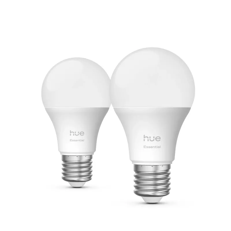Philips Hue White and colour ambience Essential A60 – E27 viedā spuldze – 806 lm – 8W – 2 iepakojumā