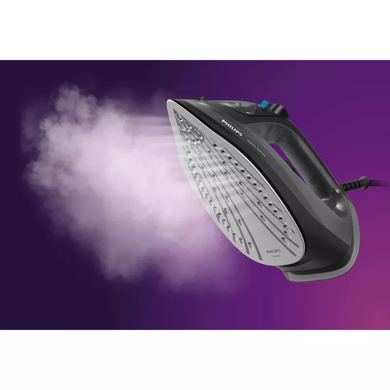 Philips 3000 sērija DST3041/80 gludeklis ar tvaiku, keramikas zole, 2600 W, melns