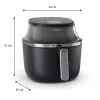 Philips 3000 sērijas NA331/00 fritieris 6,2 L 1700 W karstā gaisa fritieris melns, sudrabs