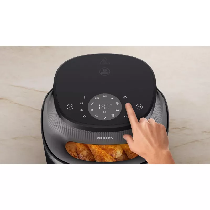 Philips 3000 sērijas NA331/00 fritieris 6,2 L 1700 W karstā gaisa fritieris melns, sudrabs
